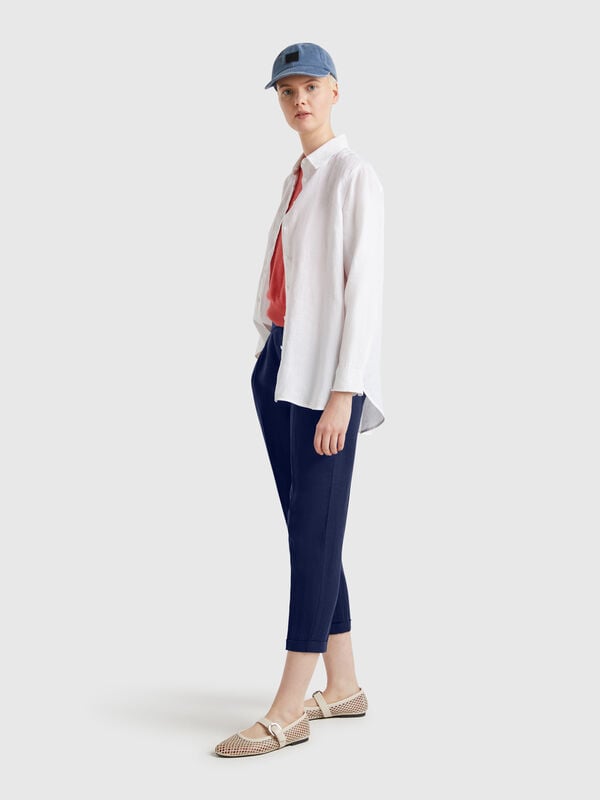 Kurze Hose aus 100 % Leinen Damen