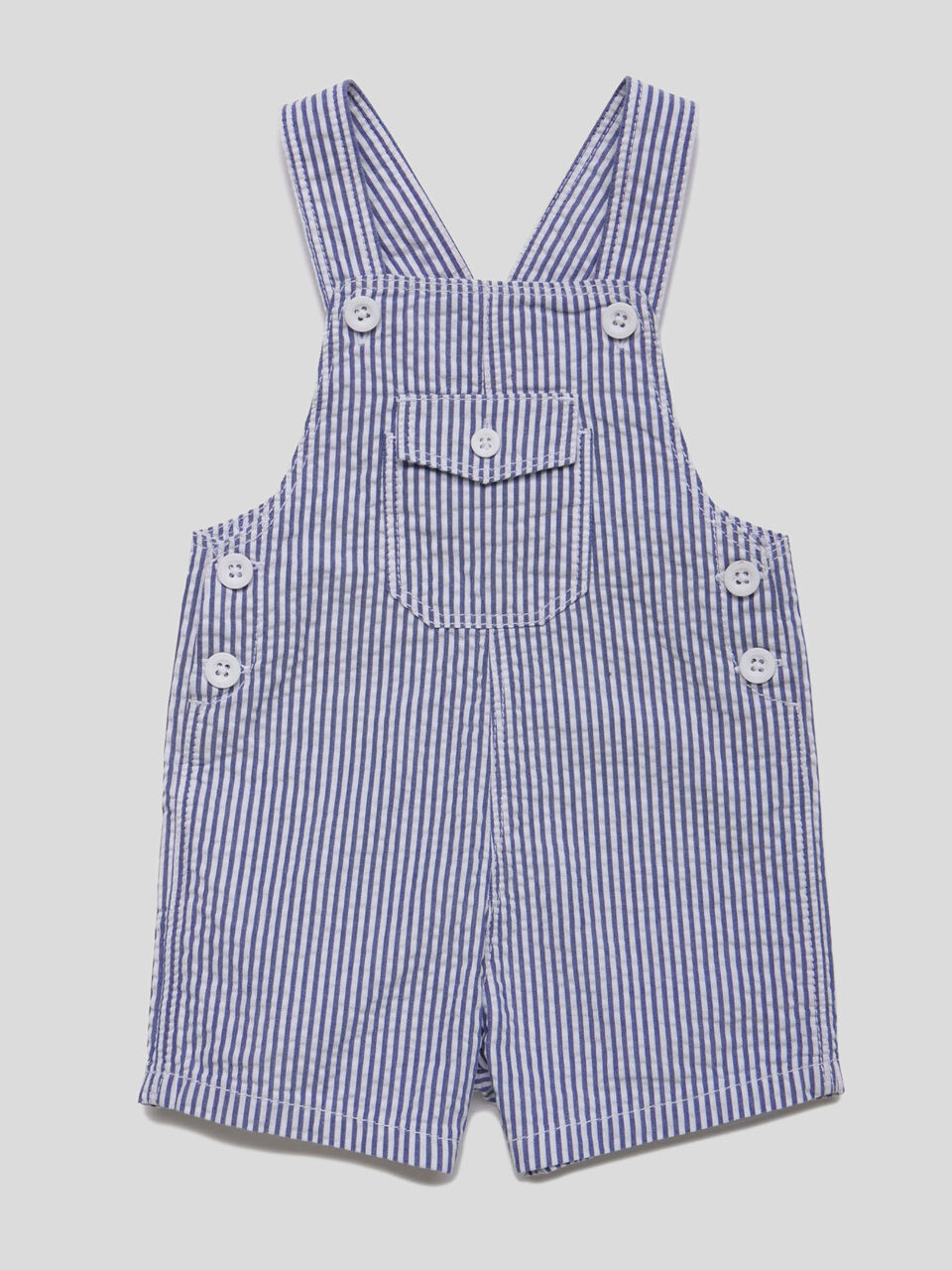 Kurze Latzhose mit Streifenmuster image number 1