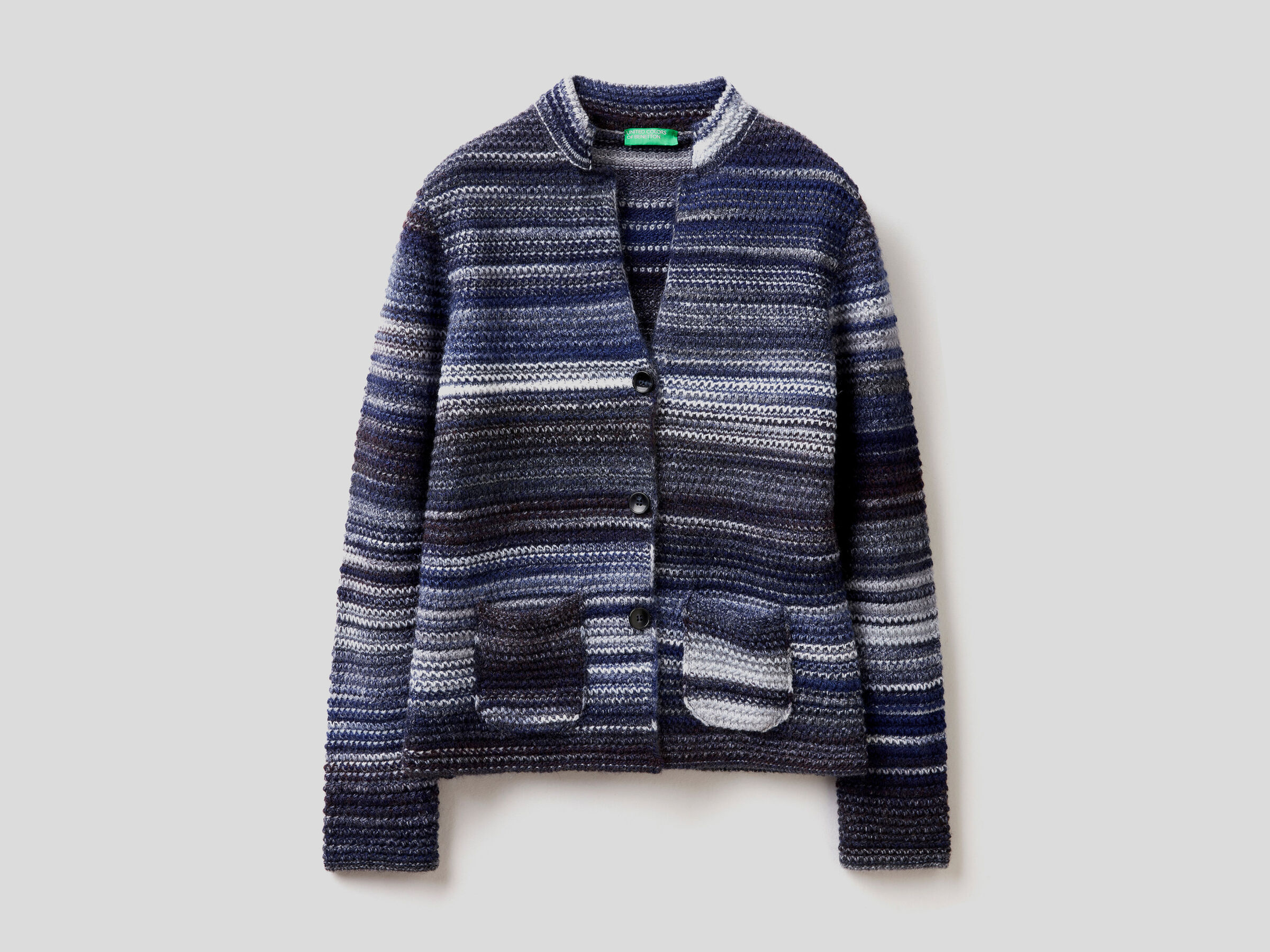 Bunte Jacke aus Strick in einer weichen Wollmischung image number 5