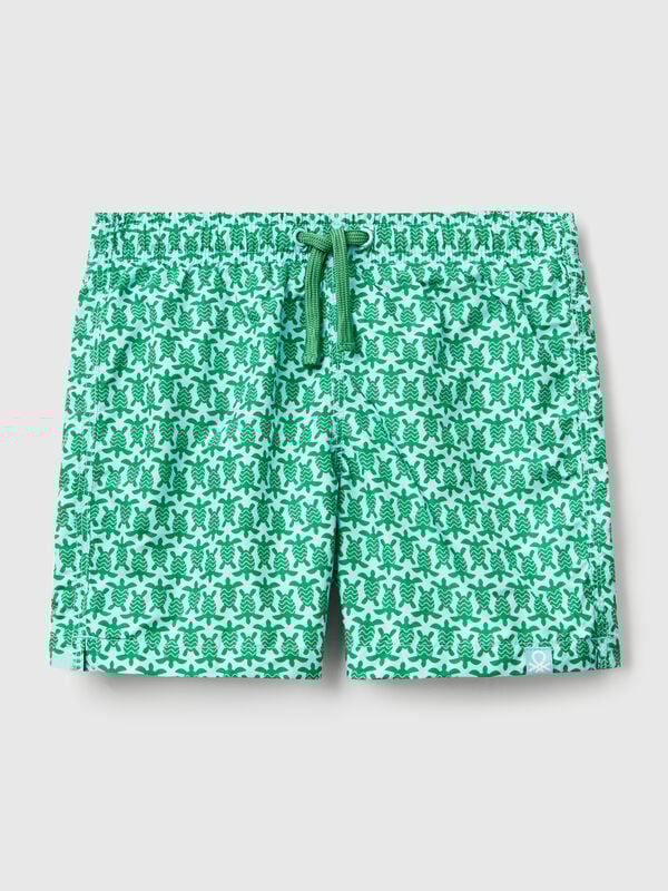 Gemusterte Badeshorts aus Nylon Jungen
