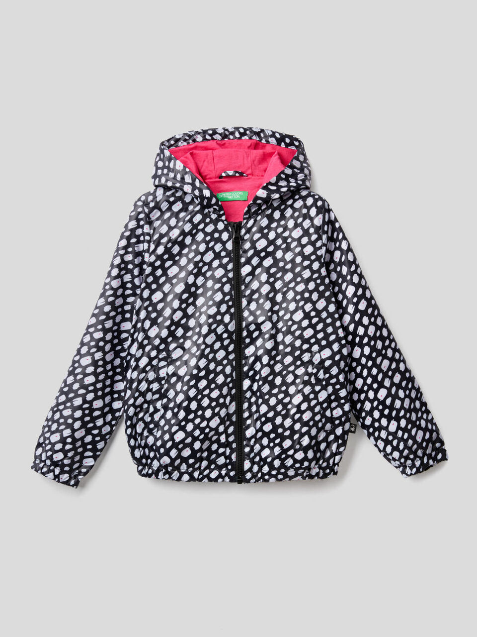 Jacke aus technischem Stoff mit Kapuze image number 1