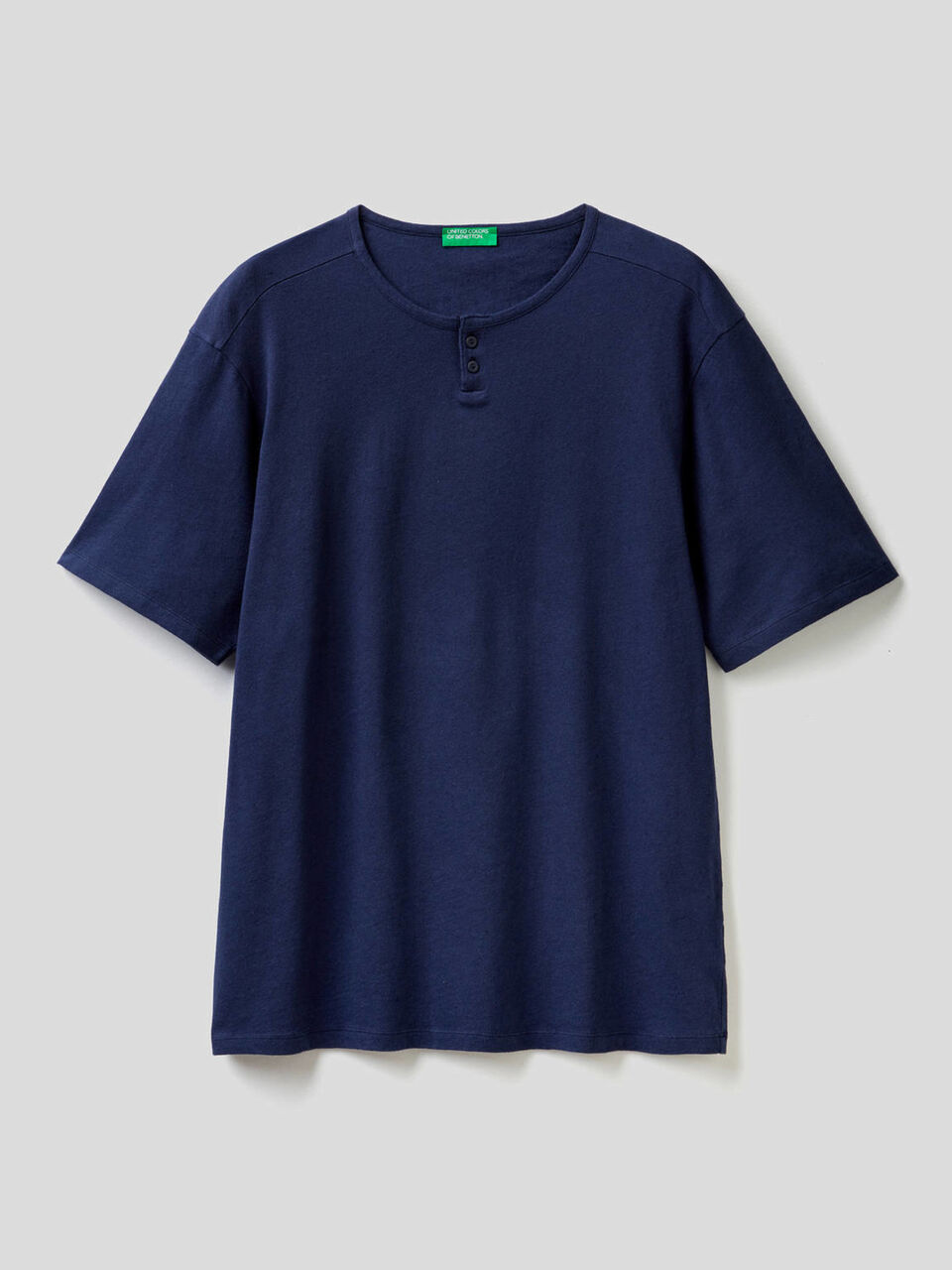 Henley-Shirt aus einer Leinenmischung image number 1