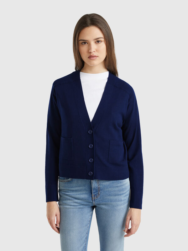 Strickjacke aus reiner Merinowolle Damen