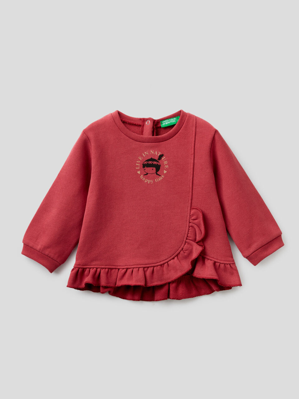 Sweatshirt aus Bio-Baumwolle mit Rüschen image number 1