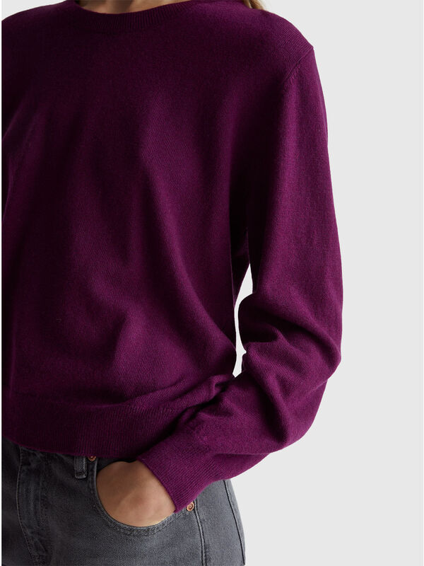 Pullover mit entspannter Passform aus reiner Merinowolle Damen