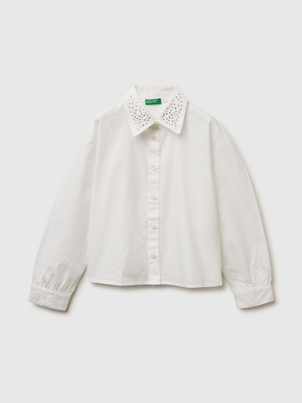 Shirt mit Juweleneffekt-Applikationen Mädchen