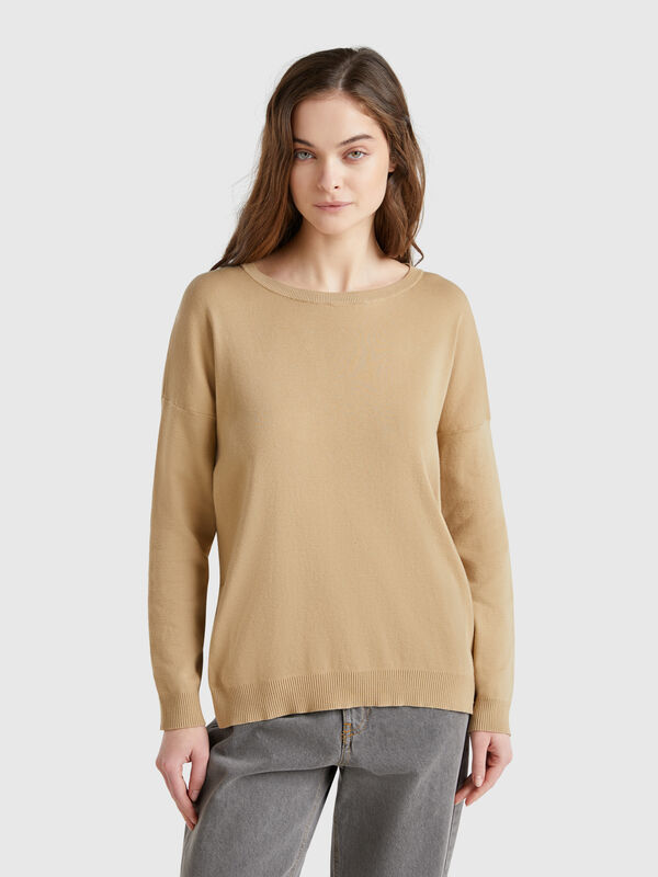 Over-Fit-Pullover aus Baumwolle Damen