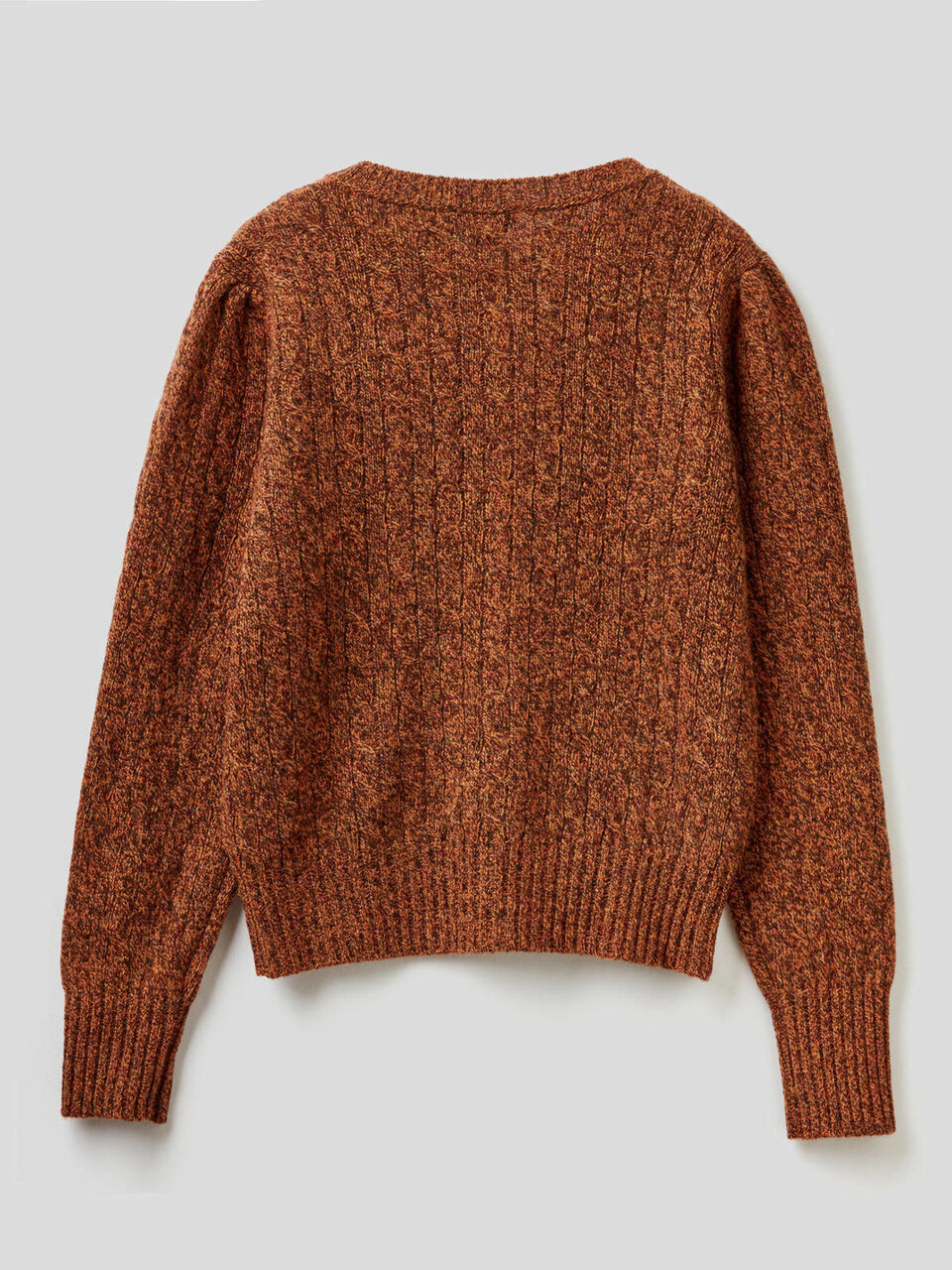 Strickjacke aus reiner Shetlandwolle mit Flechtmuster image number 2