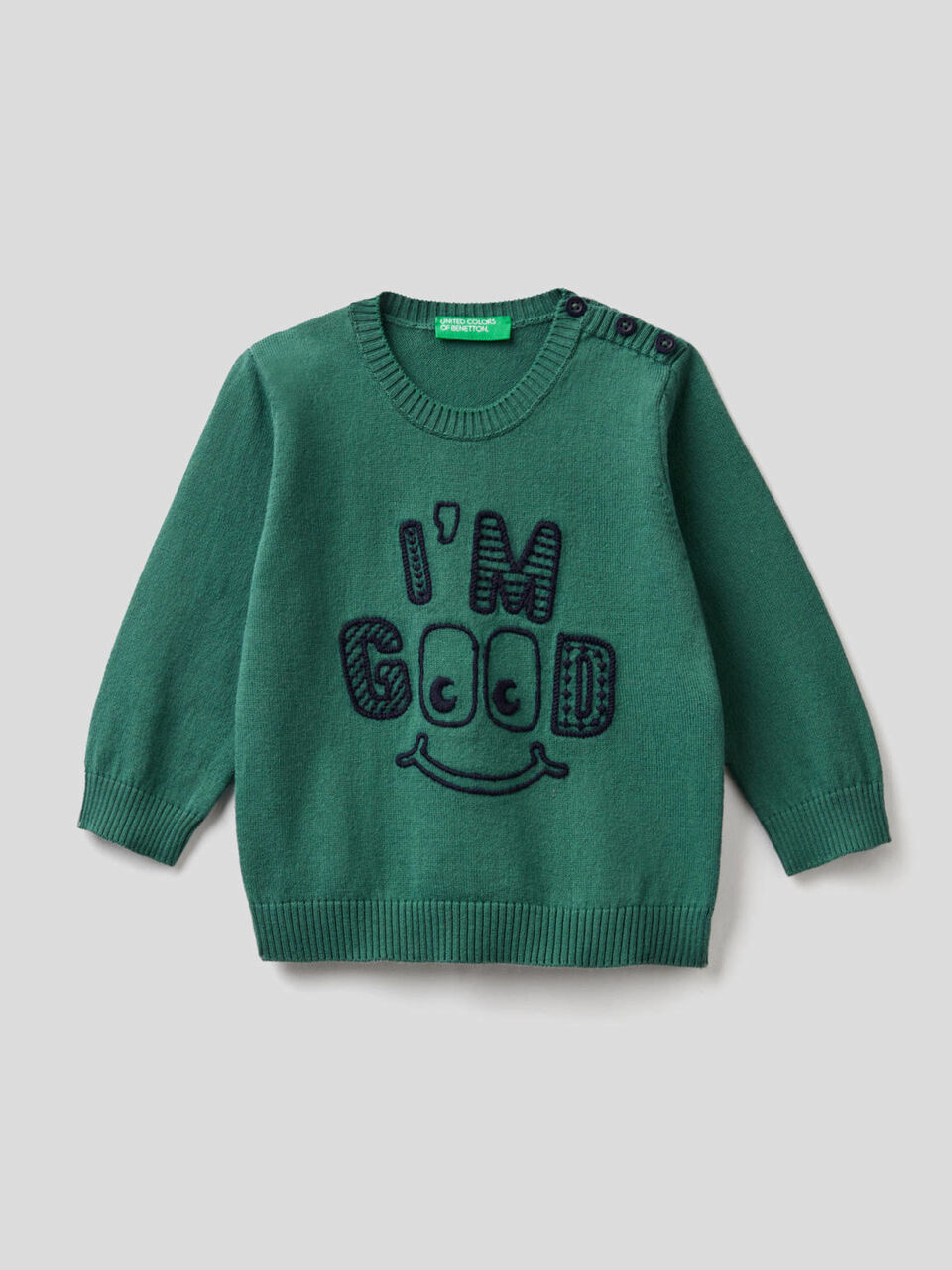 Pullover aus 100% Baumwolle mit Stickerei image number 1