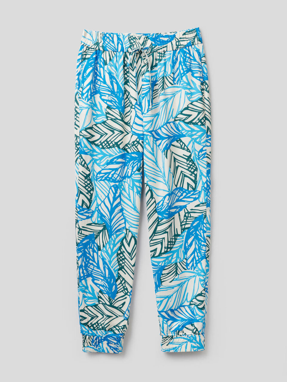 Fließende Hose mit Botanik-Print image number 1
