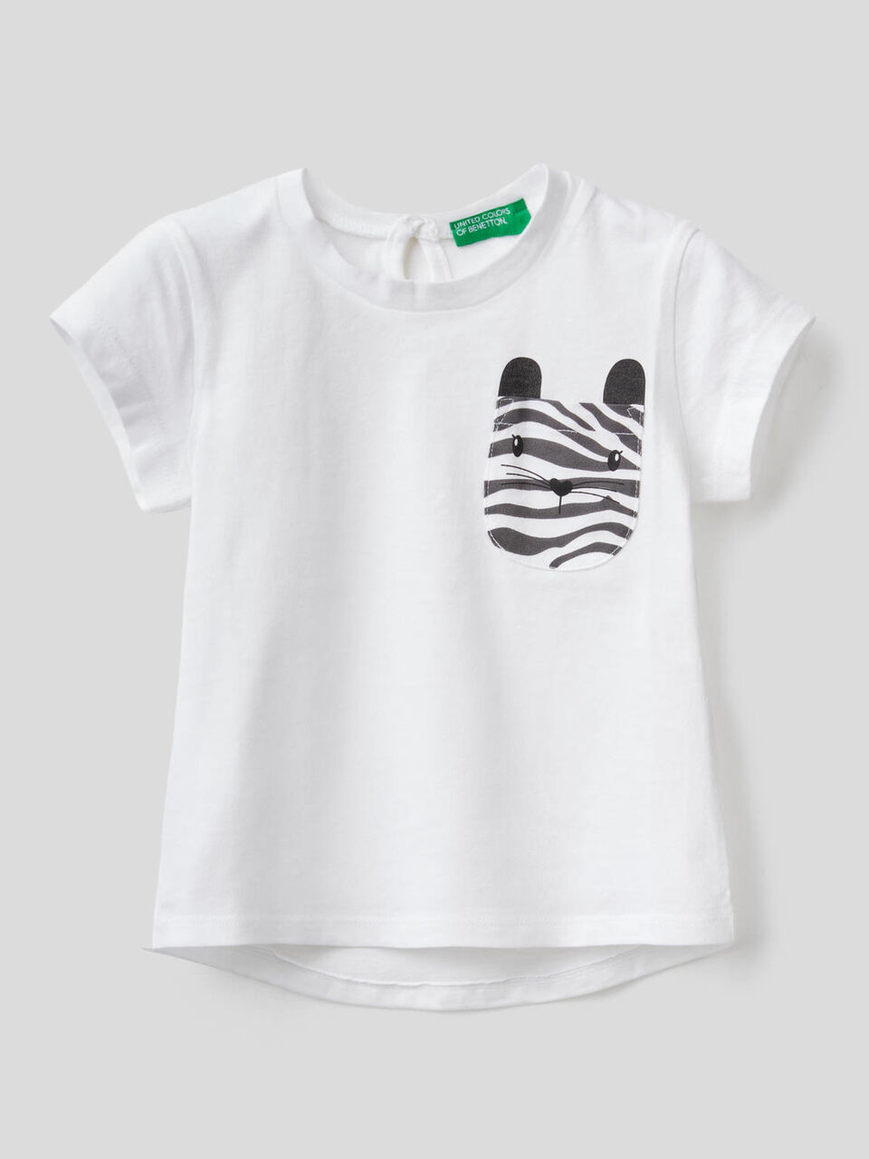 T-Shirt aus Baumwolle mit aufgedruckter Tasche image number 1