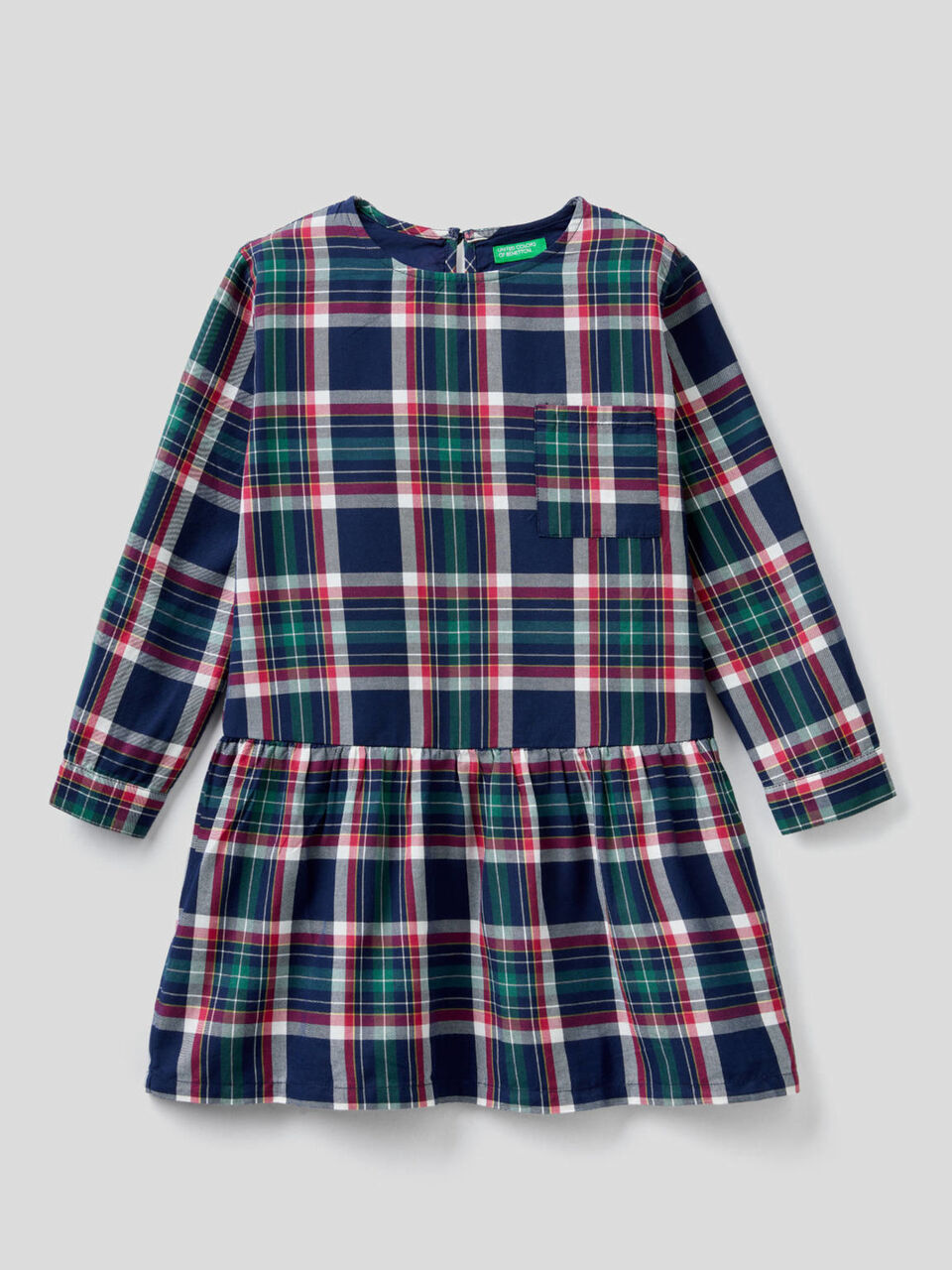 Kariertes Kleid aus einer Baumwollmischung image number 1