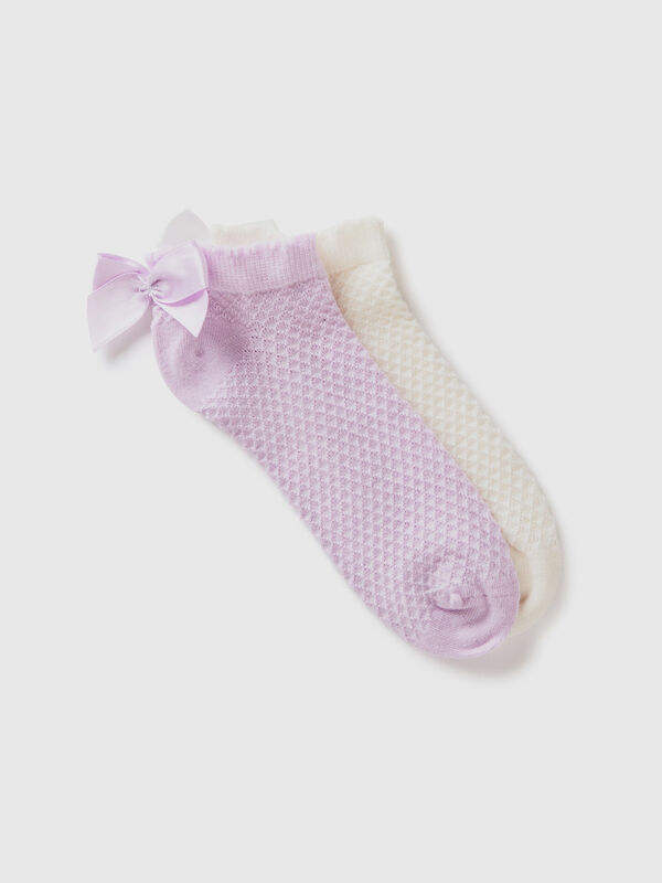 Kurze Socken mit Schleife Mädchen