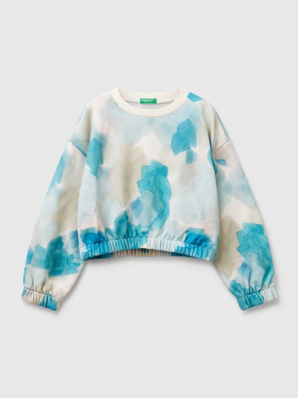 Sweatshirt mit gemustertem Aufdruck Mädchen