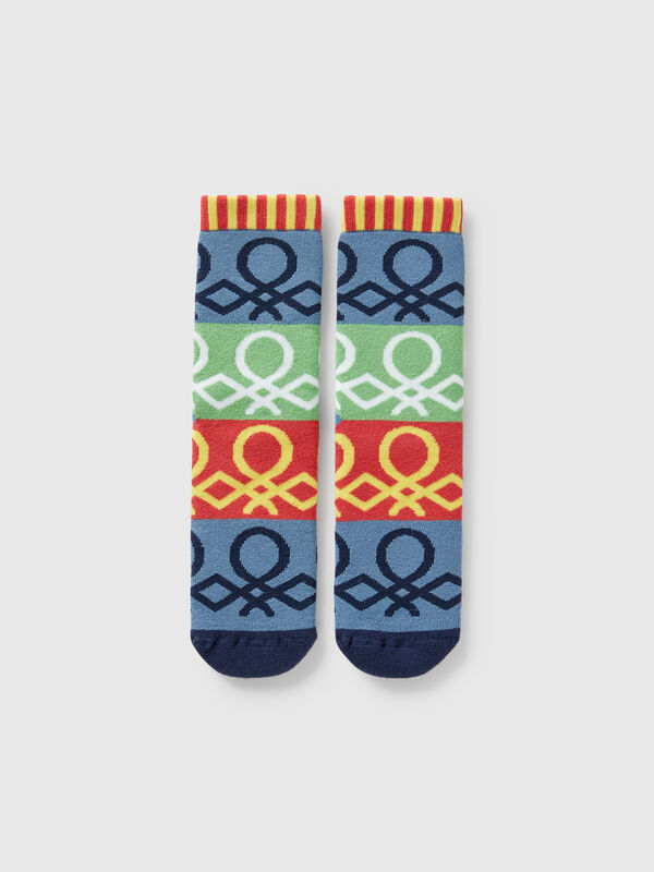 Rutschfeste Socken mit Logo-Inlay Jungen