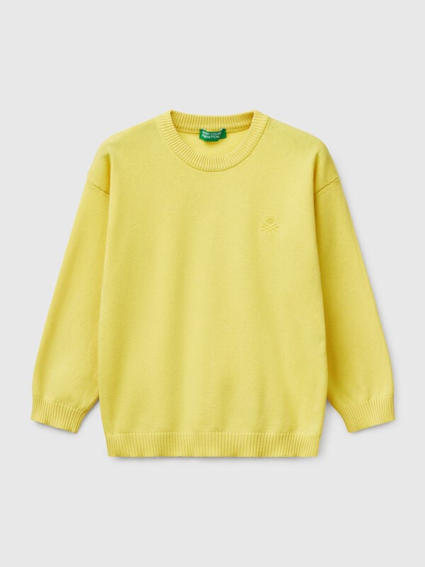 Pullover aus reiner Baumwolle mit Logo Jungen
