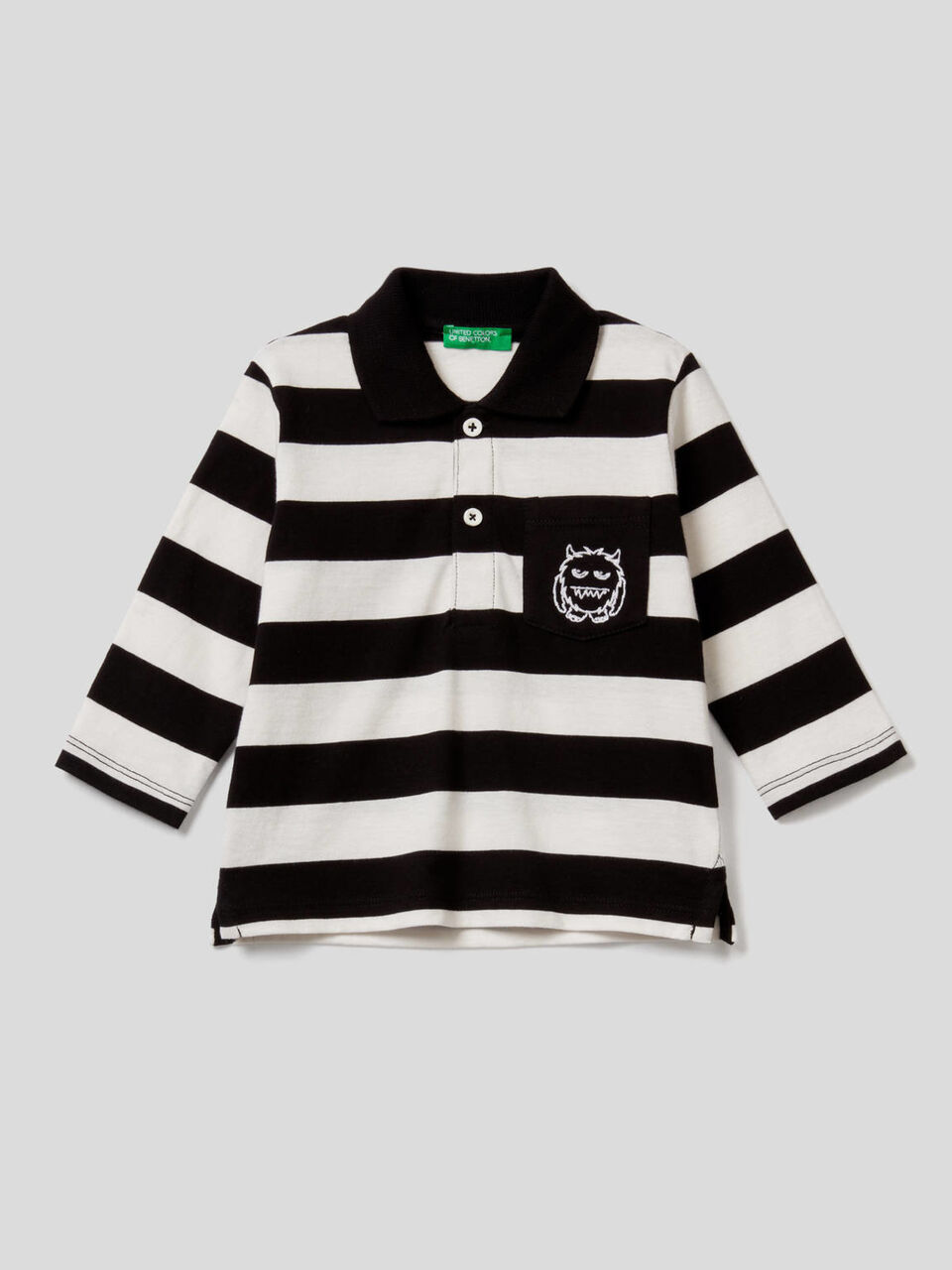 Gestreiftes Polo aus 100% Baumwolle image number 1