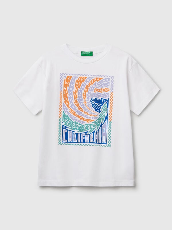 Baumwoll-T-Shirt mit Aufdruck Jungen
