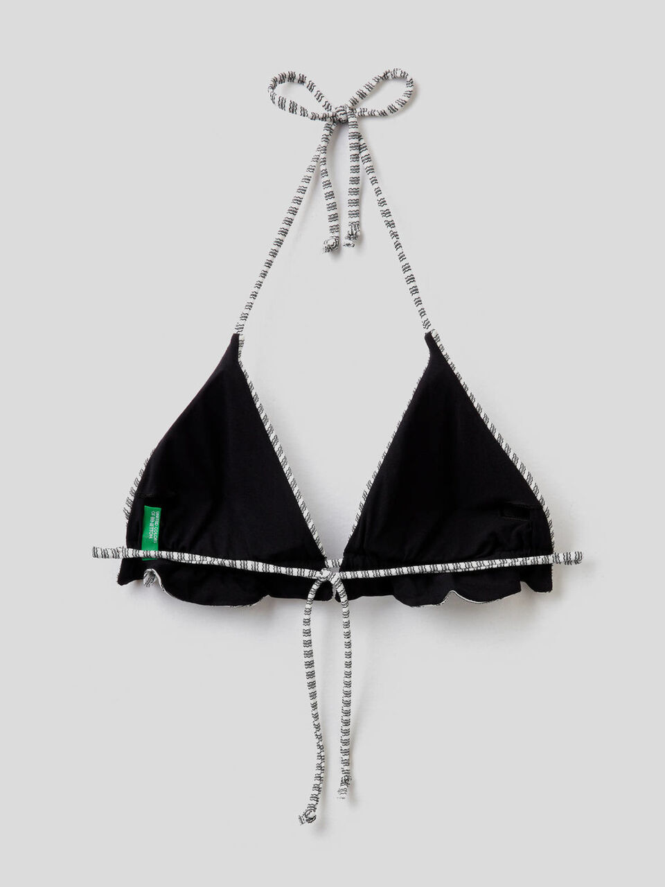 Gestreifter Triangel-BH mit Lurex image number 2