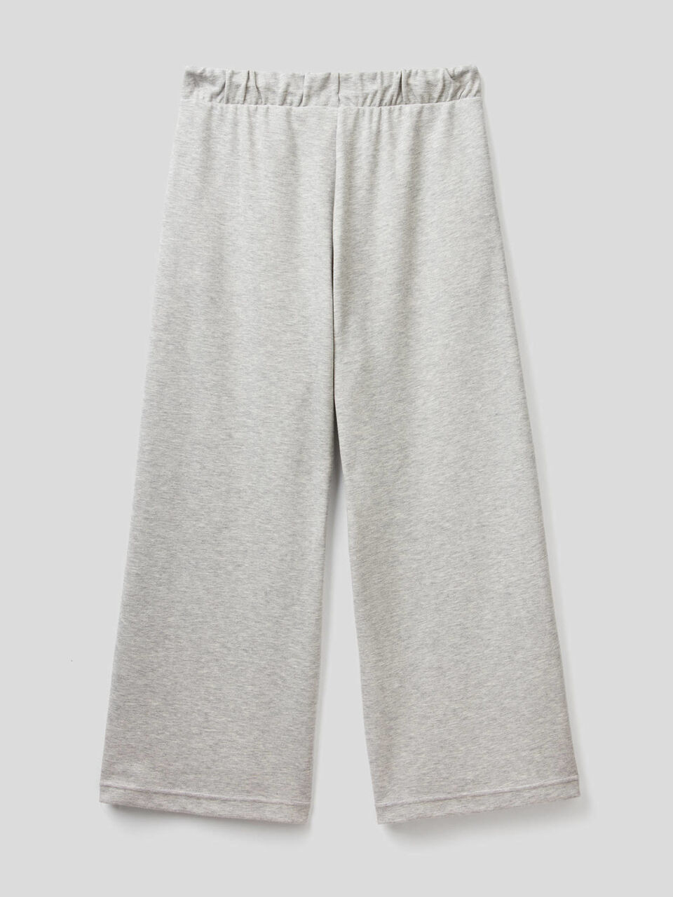 Einfarbige Cropped-Hose aus Sweatstoff image number 2