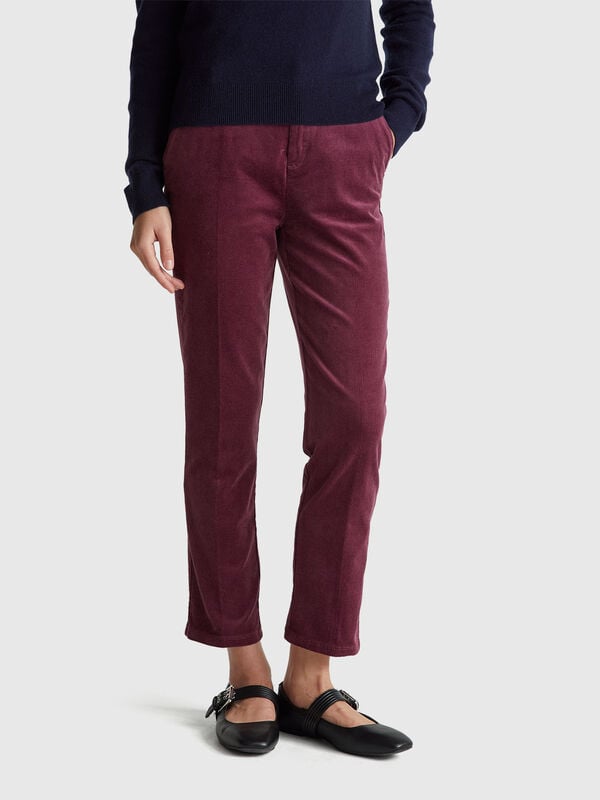 Chinos aus Stretch-Samt Chinos aus Stretch-Samt Damen