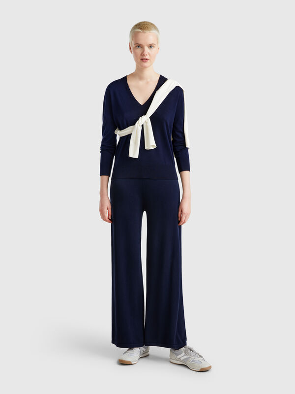 Weite Strickhose Damen