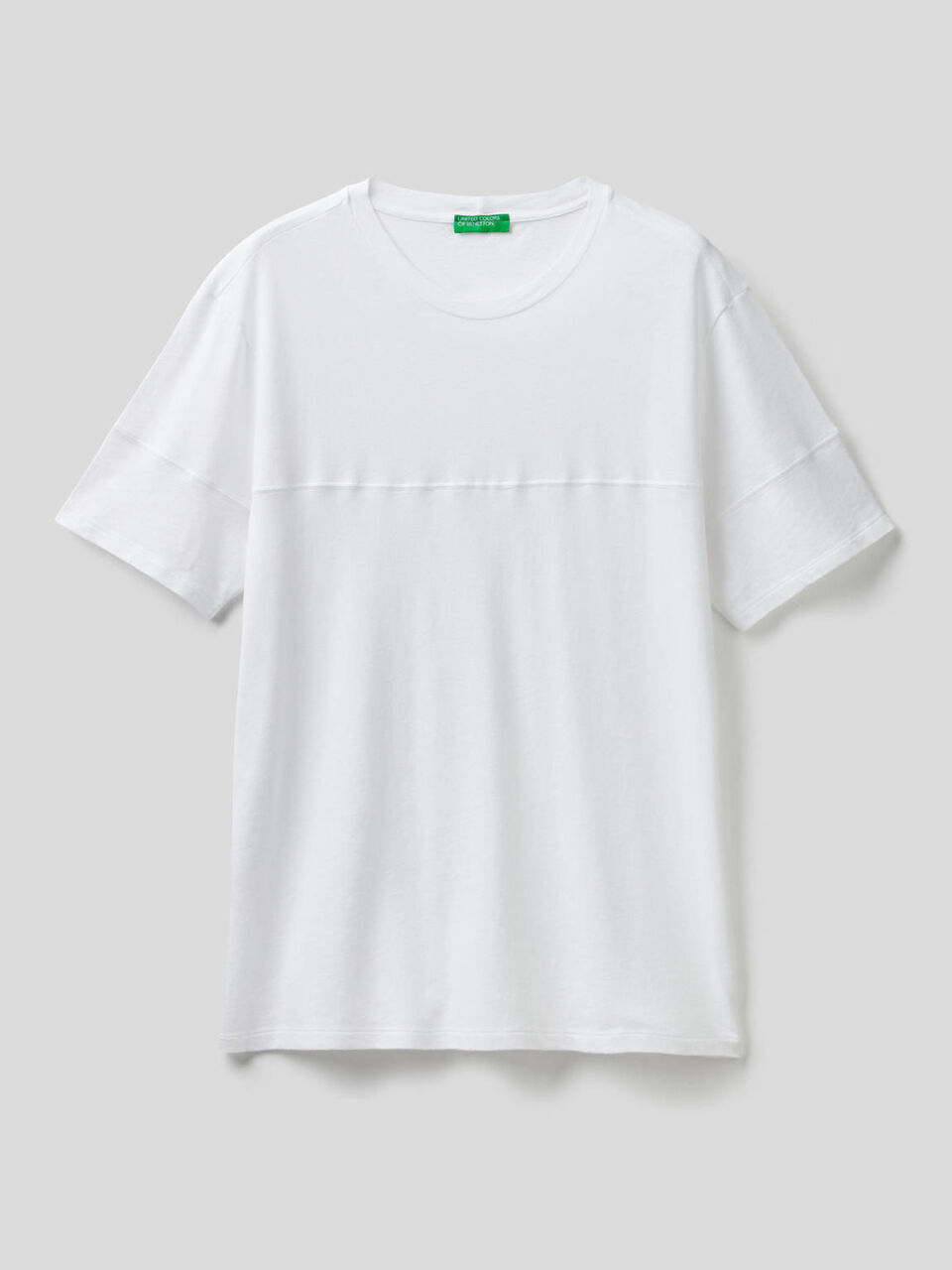 Einfarbiges T-Shirt aus einer Leinenmischung image number 1