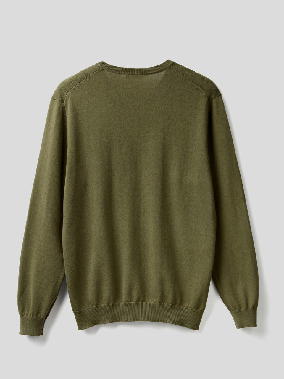 Pullover aus reiner Baumwolle mit V-Ausschnitt image number 2