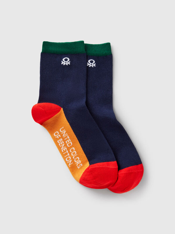 Farbblocksocken