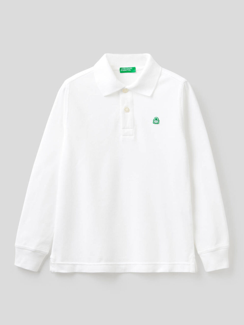 Polo aus 100% Bio-Baumwolle mit langen Ärmeln image number 1