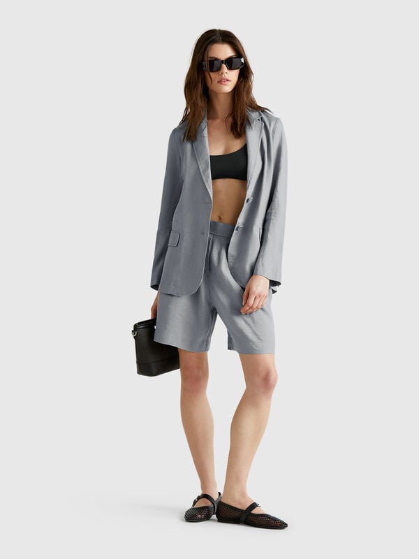 Bermudashorts aus 100 % Leinen Damen
