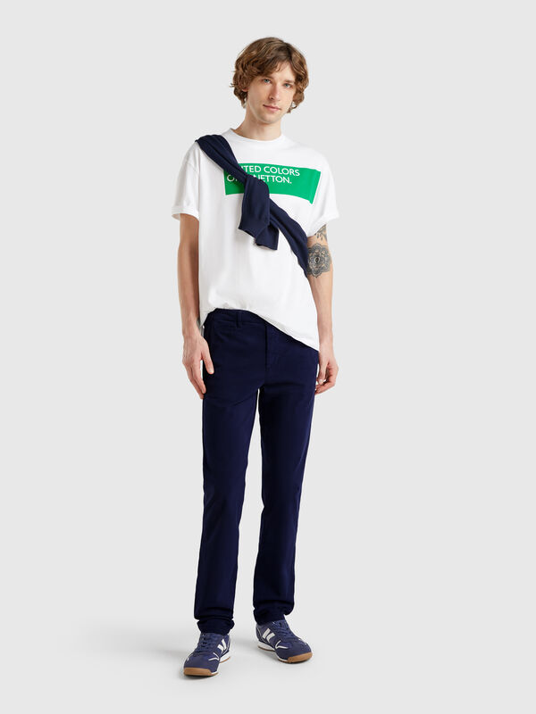  Slim Fit Chinohose in Nachtblau  Herren