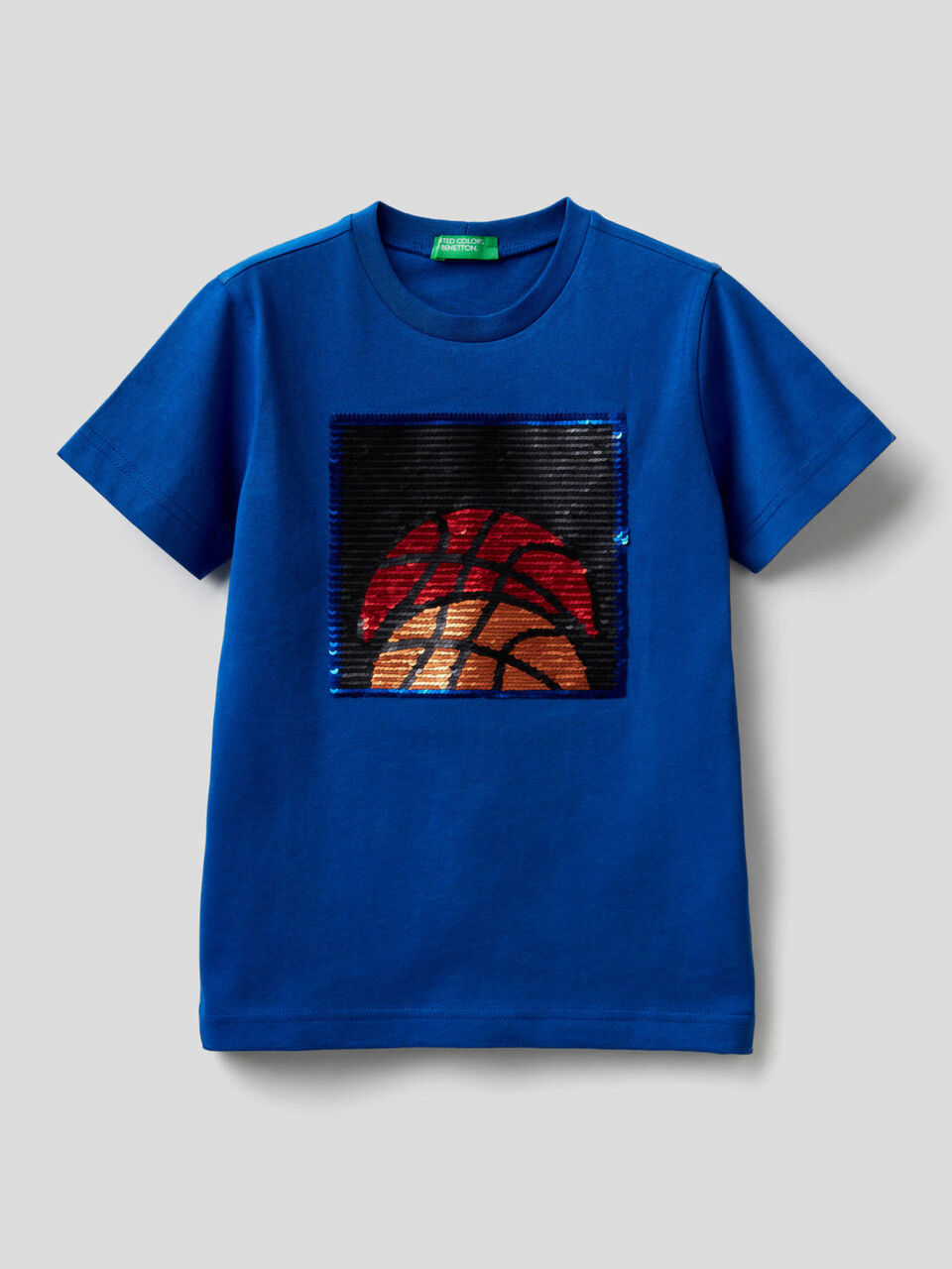 T-Shirt aus reiner Baumwolle mit Pailletten image number 1
