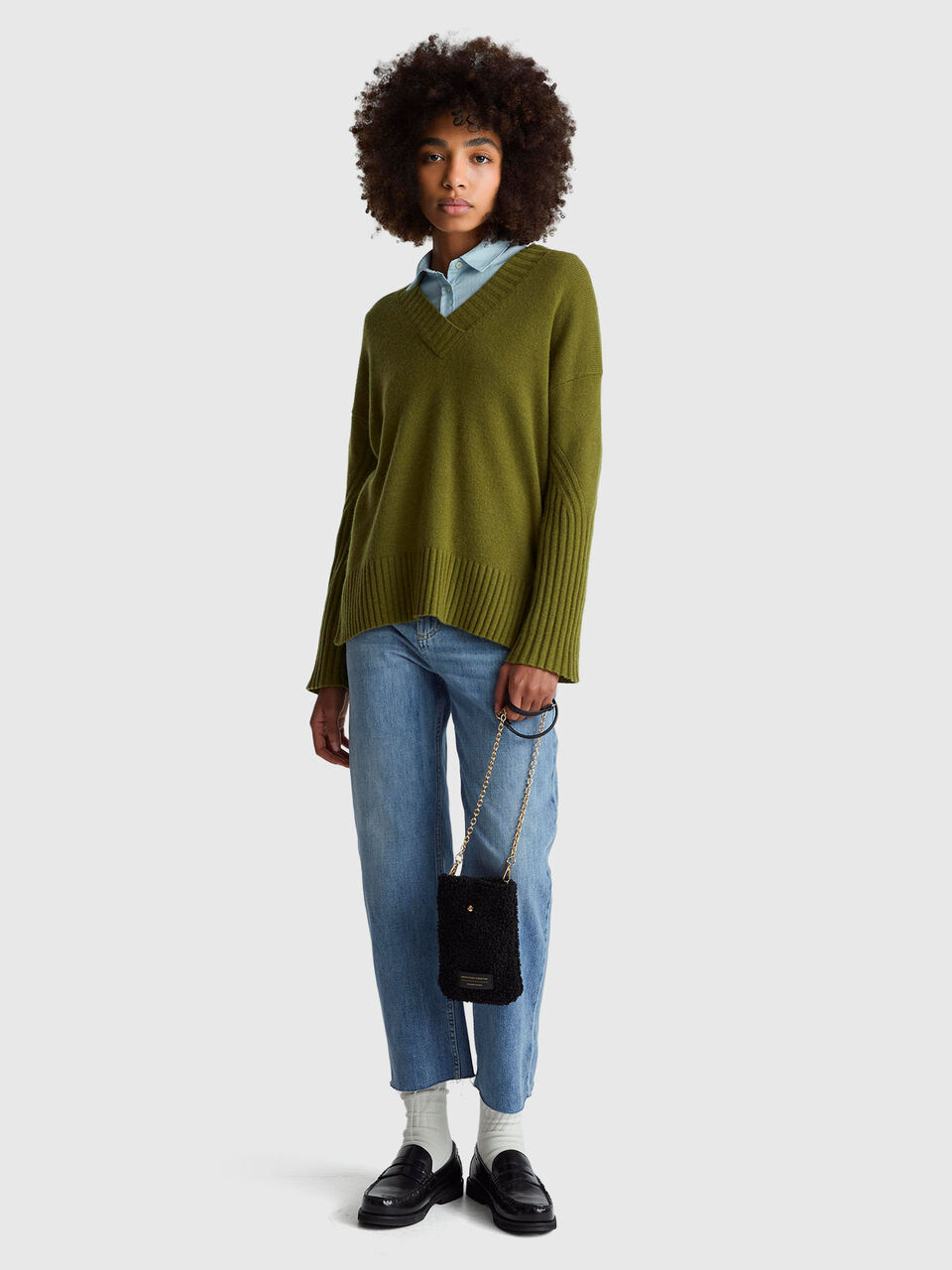 V NECK SWEATER L/S Damen image number null