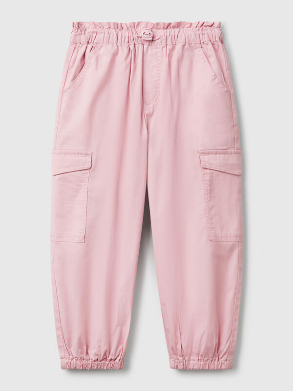 Cargohose aus Stretch-Baumwolle Mädchen
