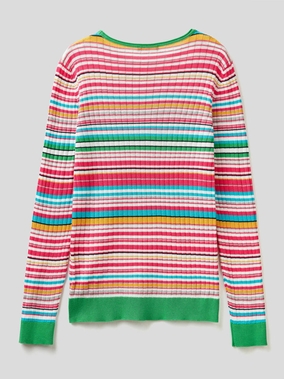 Pullover aus 100% Baumwolle mit bunten Streifen image number 2
