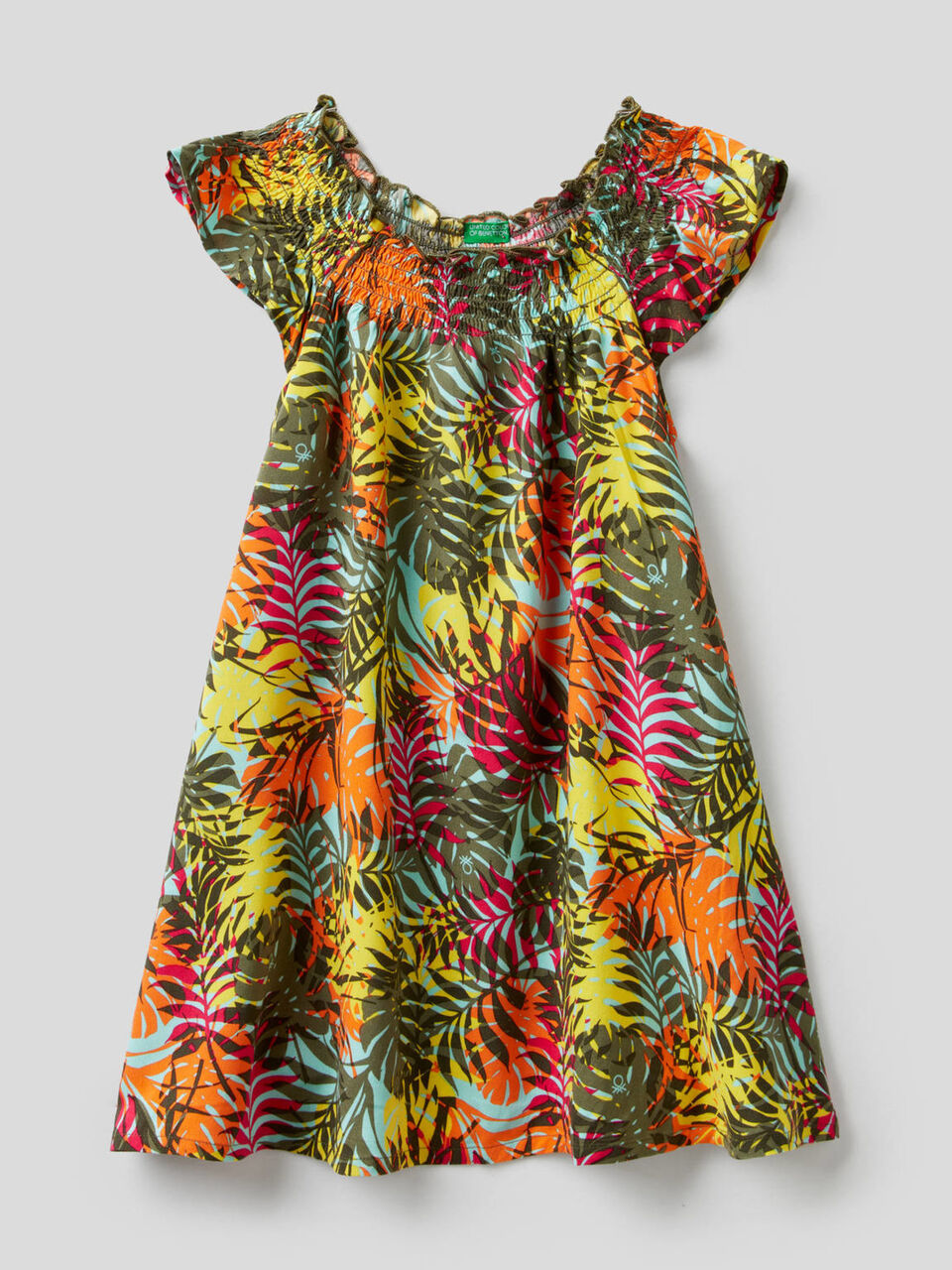 Ausgestelltes Kleid mit Foliage-Muster image number 1