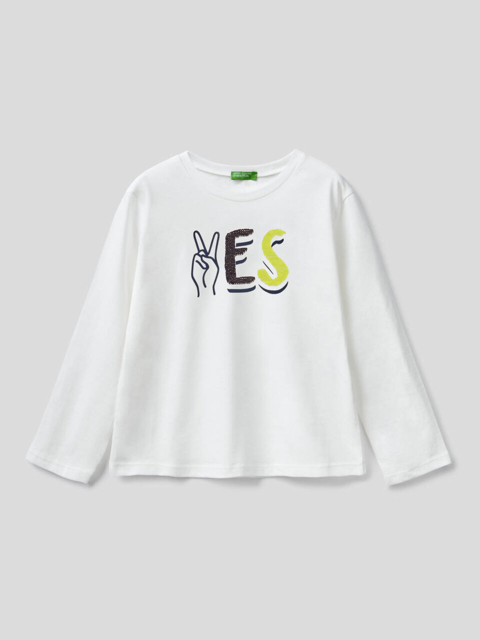 T-Shirt aus 100% Baumwolle mit Pailletten image number 1