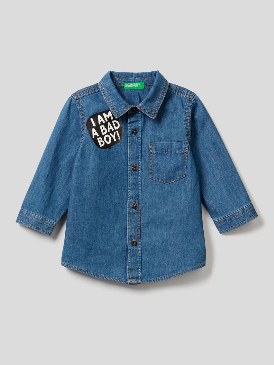 Leichtes Jeanshemd in 100% Baumwolle image number 1