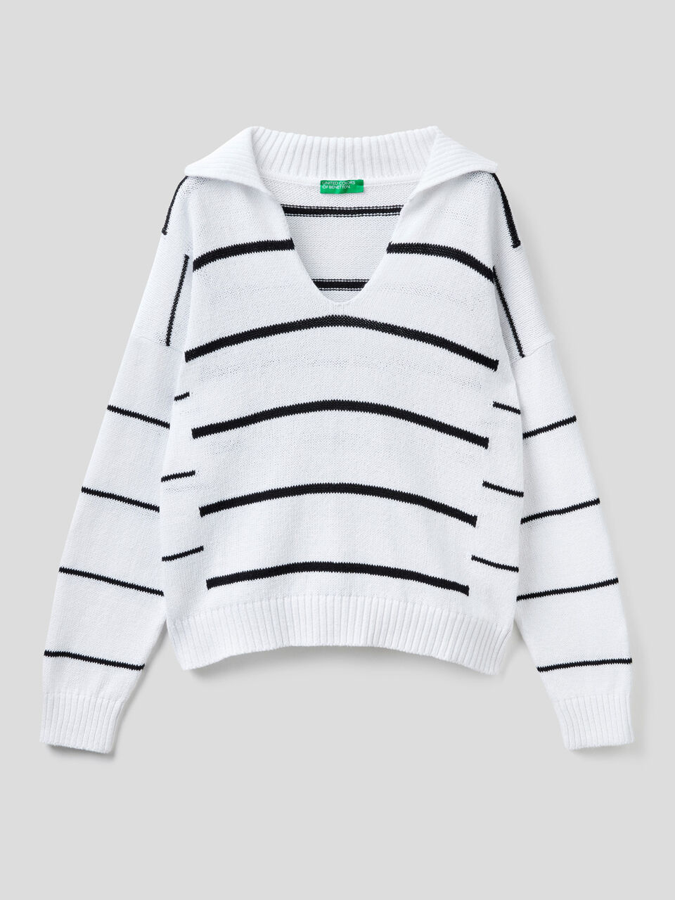Pullover im Polo-Stil mit Streifenmuster image number 1