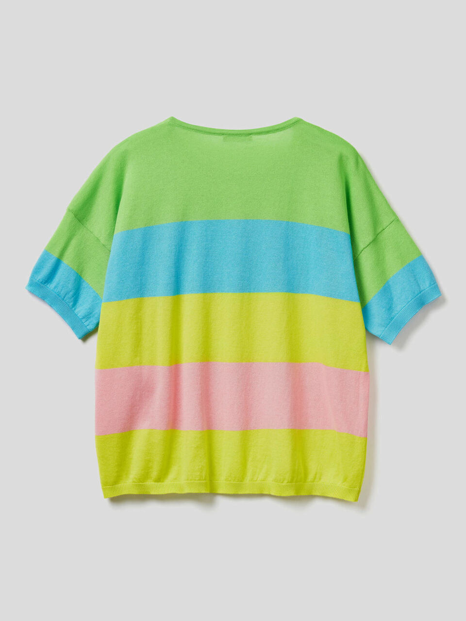Gestreifter Pullover aus reiner Baumwolle image number 2