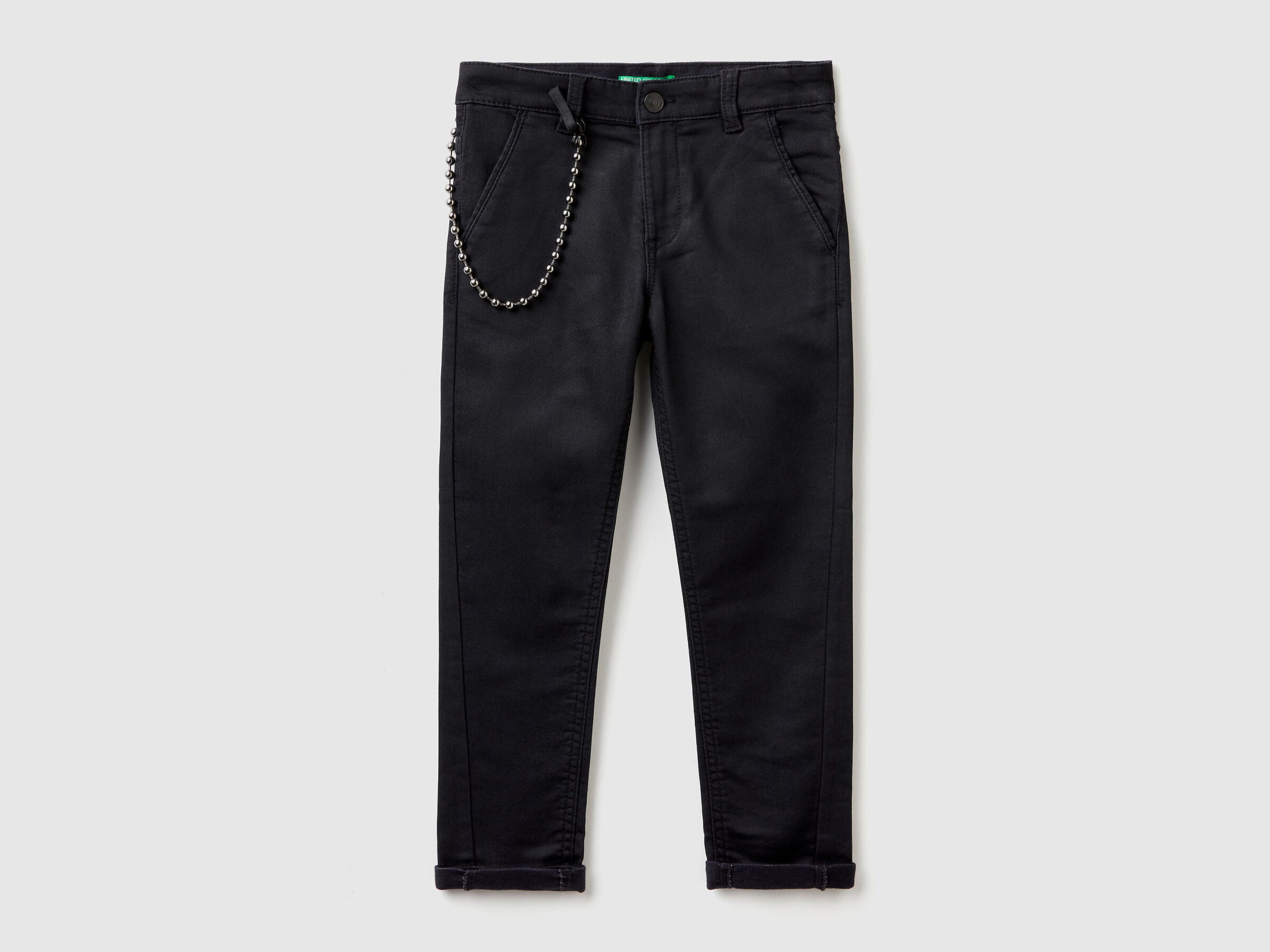 Slim-Fit-Hose mit Kette image number null