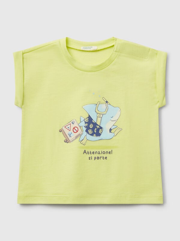 Kurzarm-T-Shirt mit Aufdruck Newborn