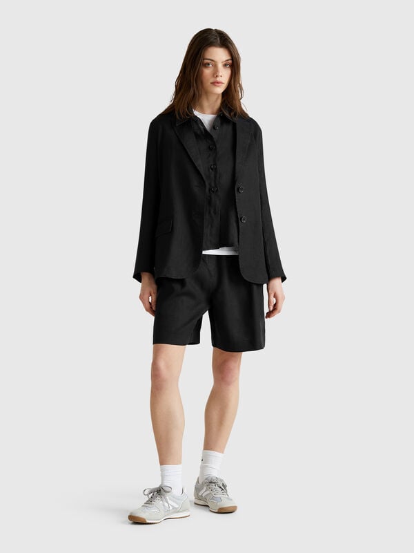 Bermudashorts aus 100 % Leinen Damen