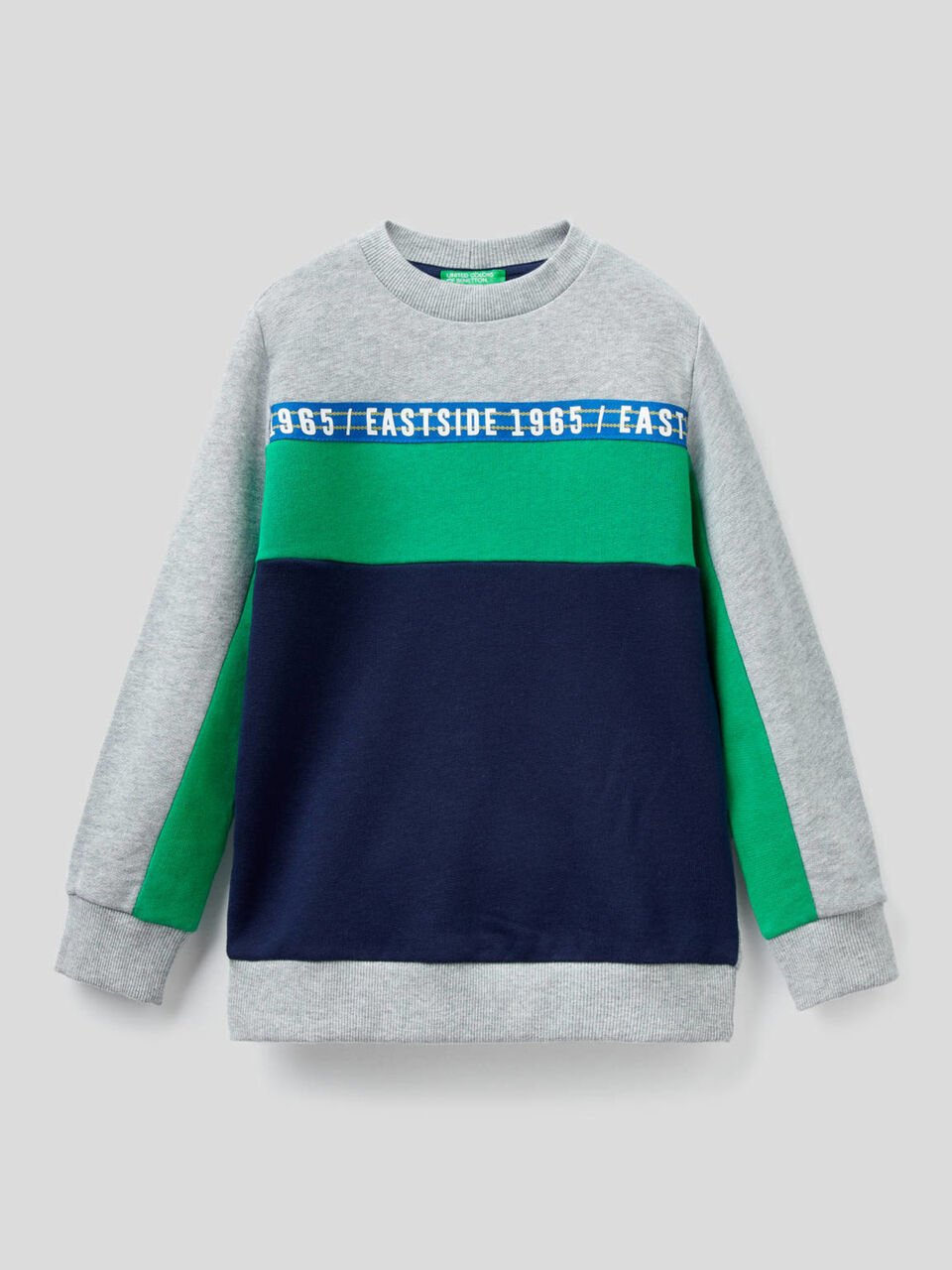 Sweatshirt mit Farbblöcken in 100% Baumwolle image number 1