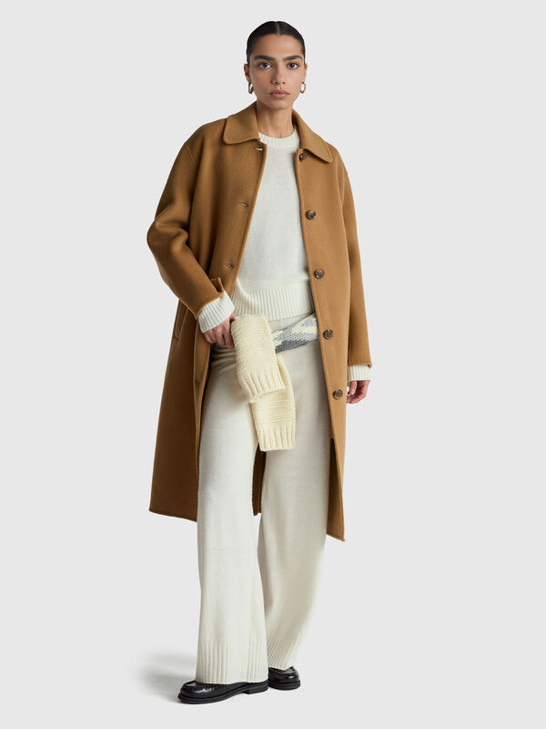 Pullover aus Wollmischung mit kastiger Passform Damen