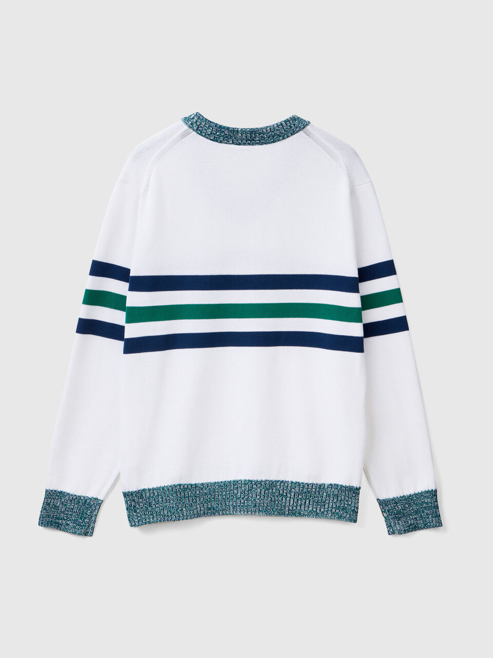 Pullover mit V-Ausschnitt aus 100% Baumwolle image number 2