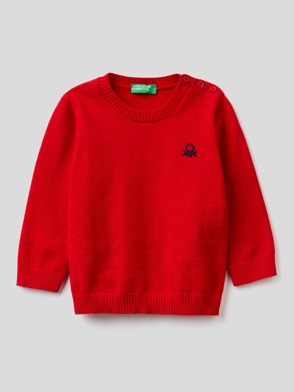 Pullover aus Trikot in reiner Baumwolle image number 1