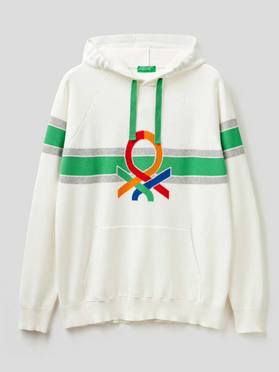 Pullover mit Kapuze und buntem Logo image number 1