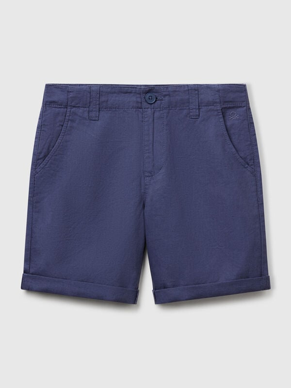 Chino-Bermudashorts aus Leinenmischung Jungen
